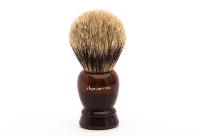 Shavemac | Silvertip Badger Shave Brush With Faux Tortoise Handle
