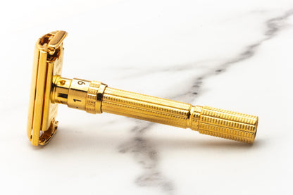 1961 G4 Gillette Gold Slim Aristocrat Adjustable Safety Razor Set | Original Condition
