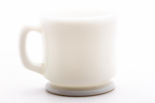 Vintage Cloudy White Shaving Mug