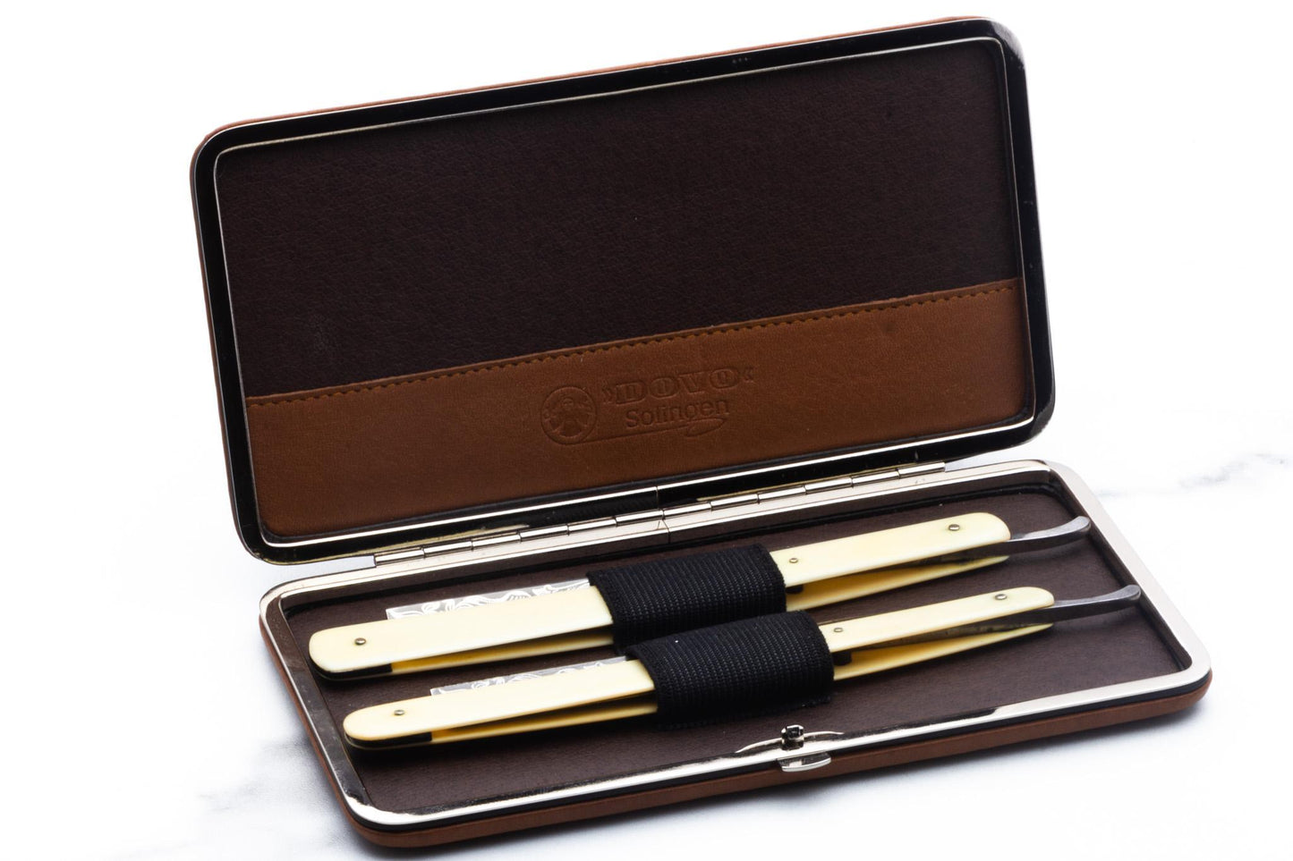 5/8" Vintage Restored I-XL Geo Wostenholm & Sons Straight Razor Set