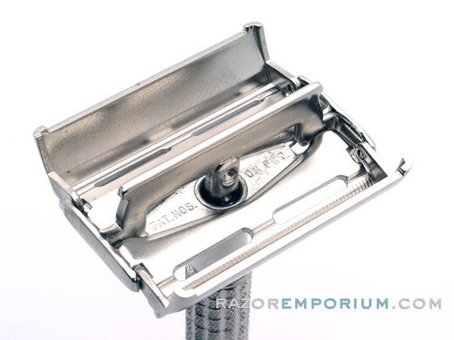 1959 E1  Gillette Flair Tip Super Speed Safety DE Razor | Factory Nickel Revamp