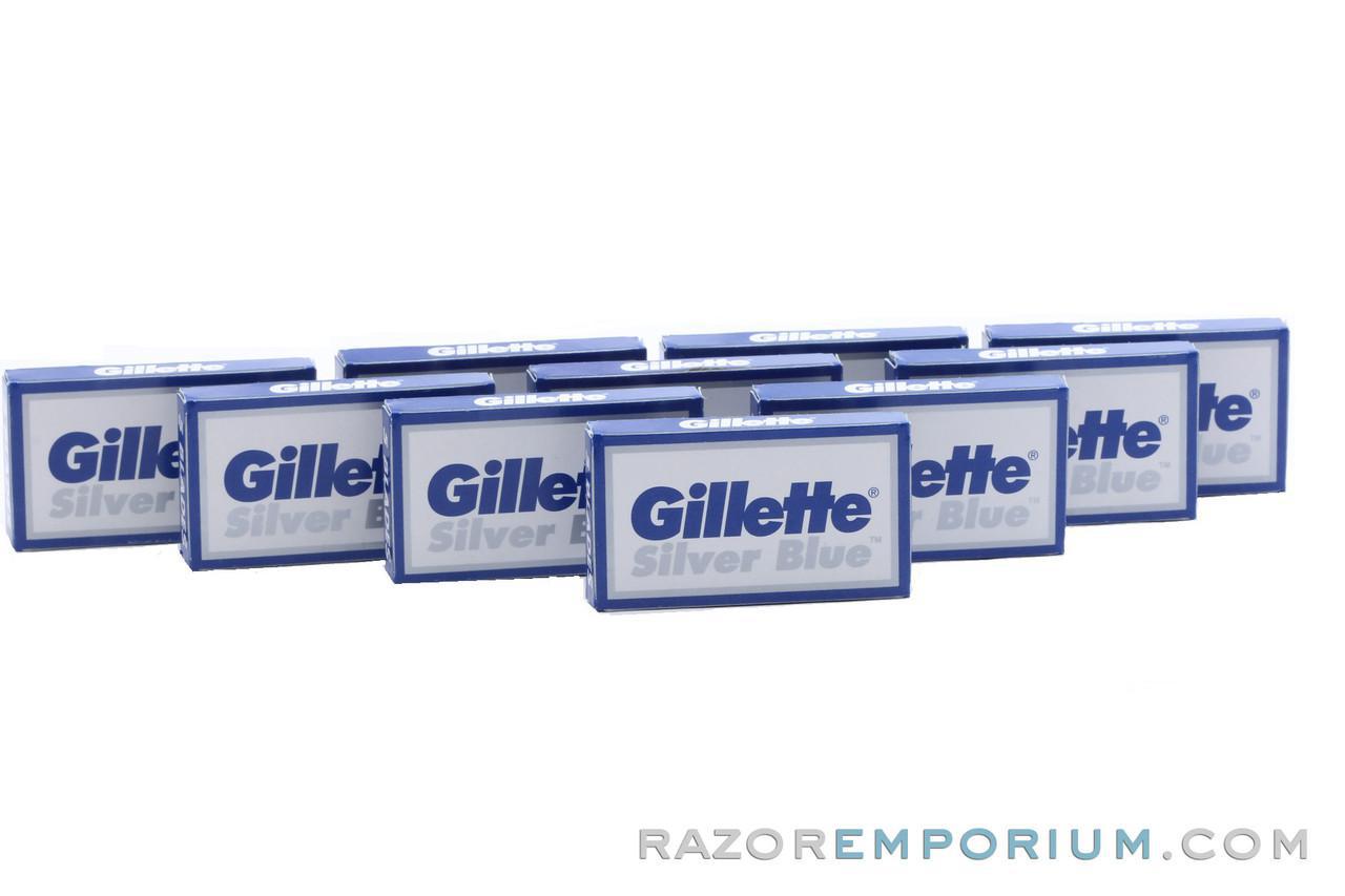 Gillette Silver Blue Double Edge (DE) Razor Blades
