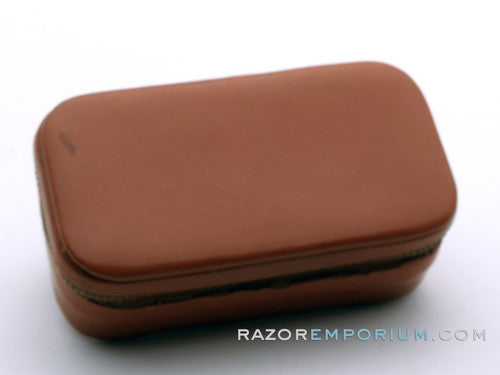 1960s Hoffritz Slant German HD Razor w/ Rare Leather Travel Case