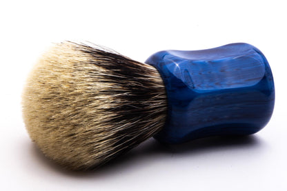 Shavemac |  Silvertip 2-Band Badger Shave Brush With Blue Marbled Handle