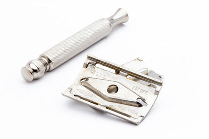 1947-51 Gillette Ball End Tech DE Safety Razor | Electro Etched