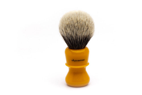 Shavemac | Silvertip 2-Band Badger Shave Brush With Butterscotch Handle