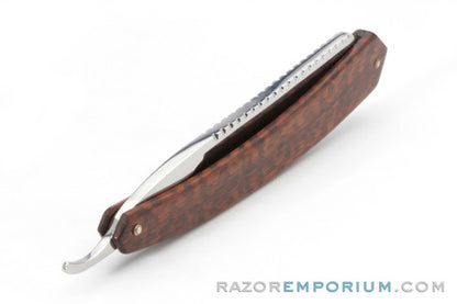 13/16" Thiers-Issard Full Hollow Ground Straight Snakewood Razor