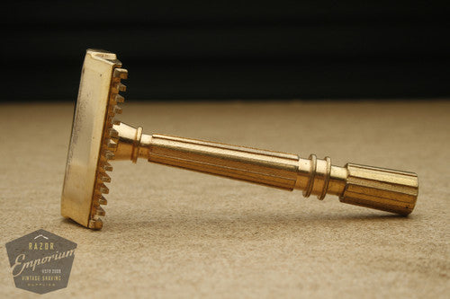 Gem 1930's Micromatic Gold  TTO Single Edge Safety Razor