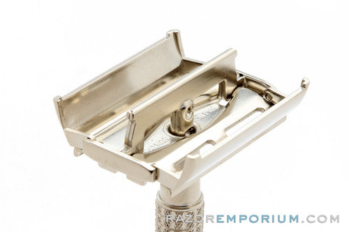 1955 A4 Gillette Flair Tip DE Super Speed Safety Razor | Factory Nickel Revamp