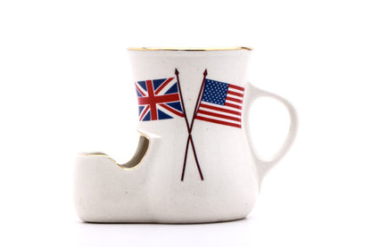 Vintage Scuttle Shaving Mug | Flags