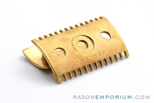 1910's Gillette Silver ABC Pocket Edition Old Type Shell Open Comb DE Razor Set