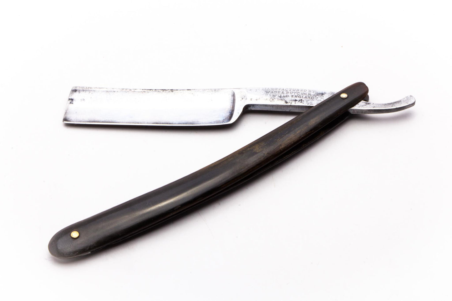11/16" Wade & Butcher Straight Razor w/ Original Black Walnut Scales