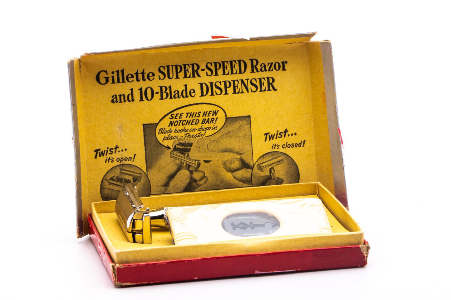 1940's Gillette Super Speed Double Edge Razor Set | Original Condition