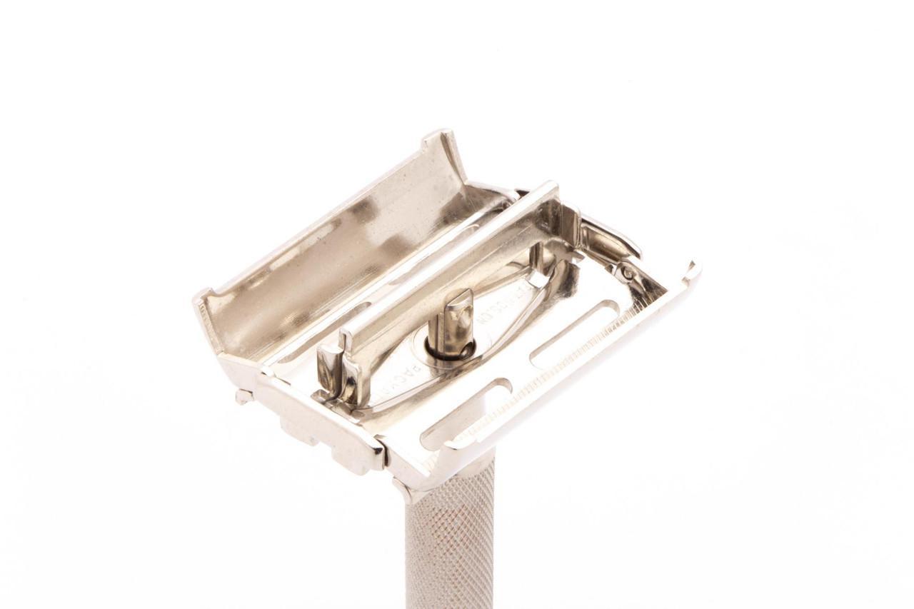 1940's Gillette Ranger Tech Double Edge Safety Razor | Factory Nickel Revamp