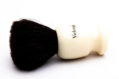 Vielong | Black Horsehair Shaving Brush with Ivory Handle
