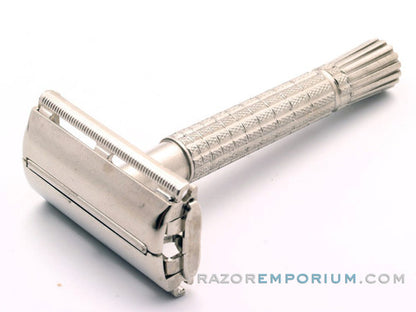 1966 L2 Flare Tip Super Speed DE Safety Razor | Nickel Revamp