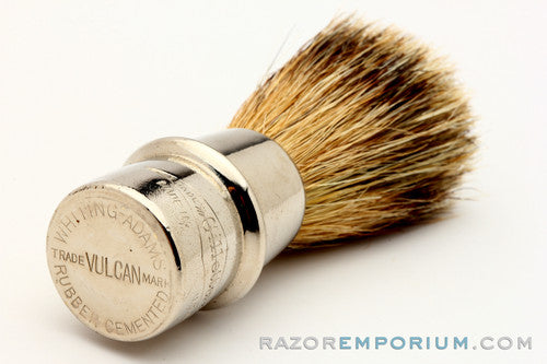 Gillette Vulcan Rubberset Vintage Travel Shave Brush | Badger Revamp