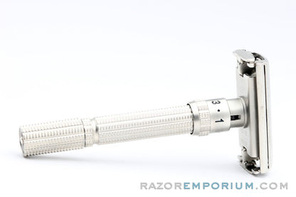 1963 Gillette Slim Adjustable DE Safety Razor Satin Nickel Revamp