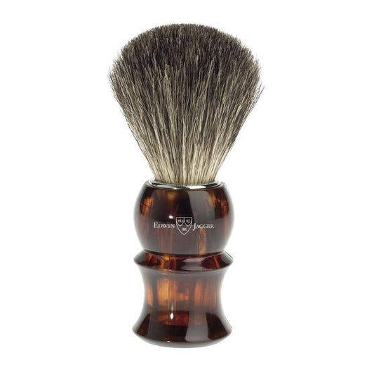 Edwin Jagger | 81P13 Imitation Tortoiseshell Shaving Brush (Pure Badger)