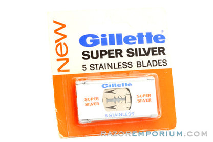 Gillette Super Silver Stainless Double Edge (5) - New Old Stock (NOS) Razor Blades