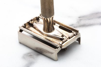 1940's Gillette Super Speed Double Edge Safety Razor Set w/ Original Cardboard Box | Original Condition