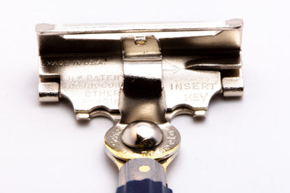 1950's Eversharp Schick Injector With Navy Bakelite Handle | Original Condition