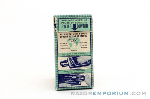 Gillette Blue Double Edge DE Dispenser (10) - New Old Stock (NOS) Razor Blades