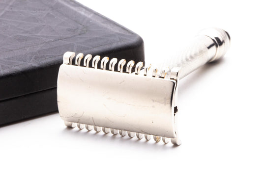 1930's Gillette Ball End Long Comb "NEW" Double Edge Safety Razor Set | Original Condition