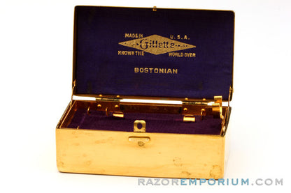 1920's Gillette Gold NEW Bostonian Safety Razor Orig. Box