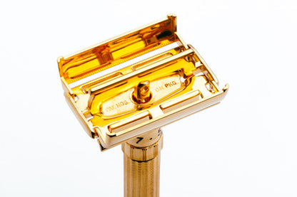 1961 G1 Gillette Fatboy Adjustable Double Edge Safety Razor | 24K Gold Revamp
