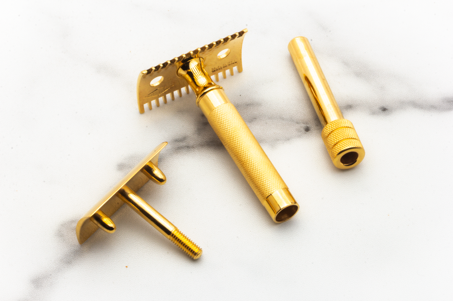 1905 Gillette Gold Single Ring Double Edge Safety Razor Set | 24K Gold Revamp