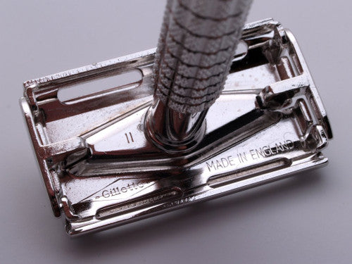 1950's Gillette Flare Tip Rocket Super Speed Safety Razor | Rhodium Revamp | Made in England