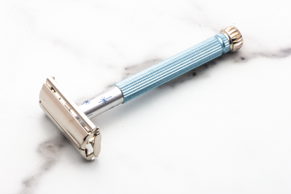 1973 T2 Gillette Lady Blue Star Double Edge Safety Razor | Original Condition
