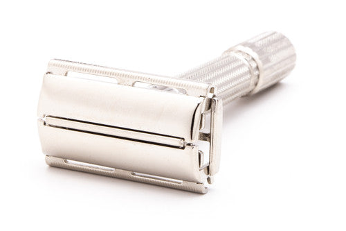 1958 D4 Gillette Fatboy TTO Adjustable Double Edge Safety Razor | Factory Nickel Revamp