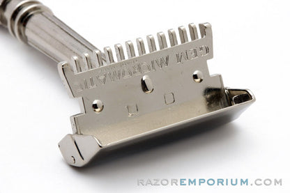 1930's Gem Micromatic T.T.O. Single Edge Safety Razor Factory Nickel Revamp
