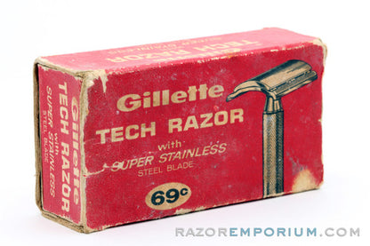 1966 Gillette Ball End Tech Razor in Red Box