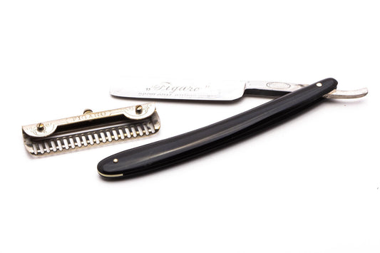 Vintage Figaro Straight Razor with Unique Safety Razor Attachment