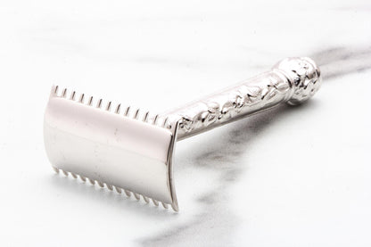 1918 Pocket Edition Double Edge Safety Razor Floral Edition | Rhodium Revamp