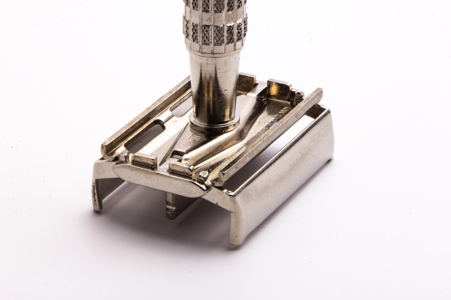 1950's Gillette British Rocket Heavy Red Tip Super Speed Safety Razor | Factory Nickel Revamp