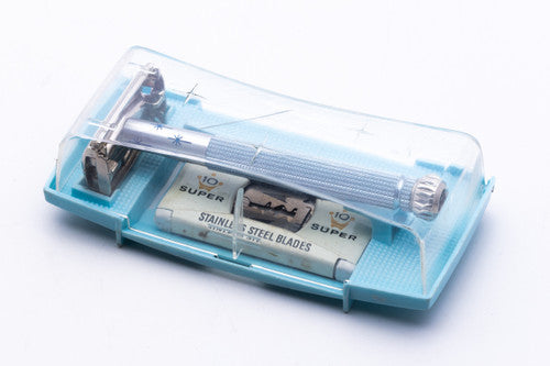 1968 Gillette Blue Star Lady Gillette DE Safety Razor N4