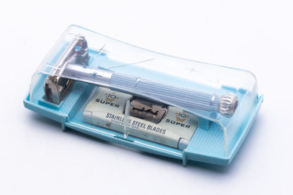 1968 Gillette Blue Star Lady Gillette DE Safety Razor N4