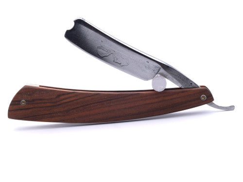 6/8"  Wade & Butcher "Celebrated Fine India Steel Razor" Straight Razor w/ Cocobello Wood Scale | Sheffield, England