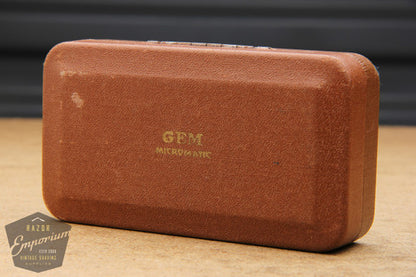 Gem 1940's Micromatic Clog Pruf Single Edge Safety Razor w/ Brown Case