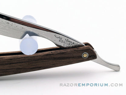 4/8''  Klas Tornblom Faux Frameback Straight Razor w/ Black Walnut Scales
