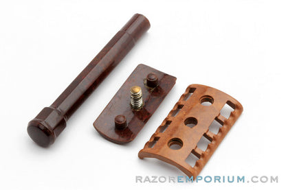 1940's Nola 442 Bakelite Double Edge Travel Safety Razor Set