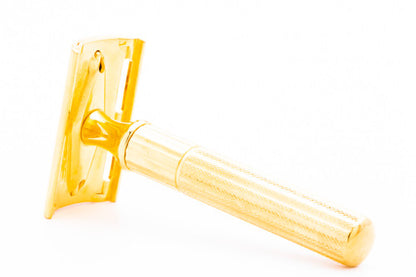 1947-51 Gillette Fat Handle Tech DE Safety Razor | 24k Gold Revamp