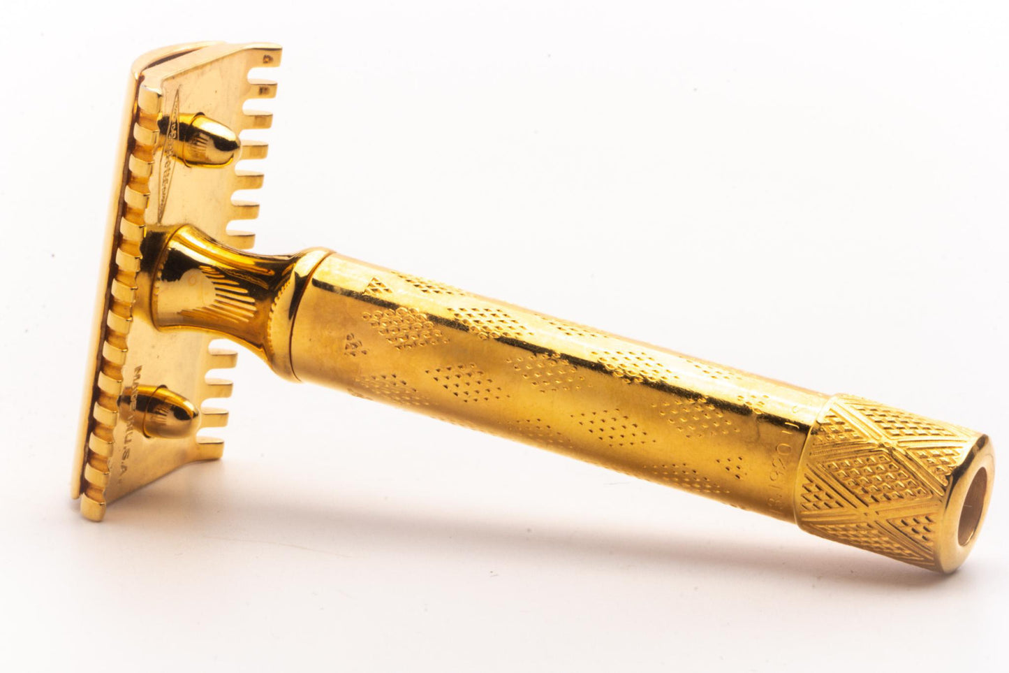 1920's Gillette NEW Bostonian Double Edge Safety Razor Set | 24K Gold Revamp