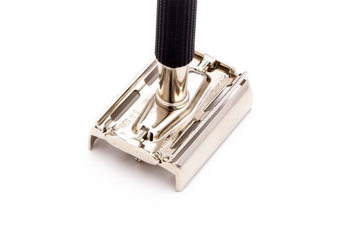 1973 T1 Gillette Black Handle Super Speed Safety Razor  | Nickel Revamp