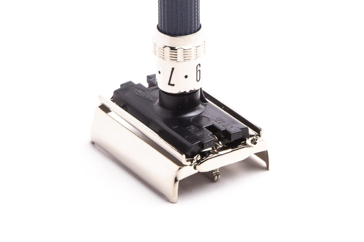 1983 D3 Gillette Super Adjustable "Black Beauty" Double Edge Safety Razor | Factory Nickel Revamp