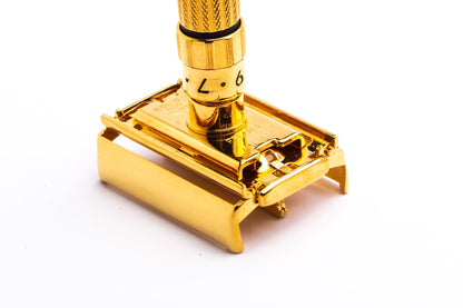 1960 F1 Gillette TTO Fatboy Adjustable Double Edge Safety Razor | 24K Gold Revamp